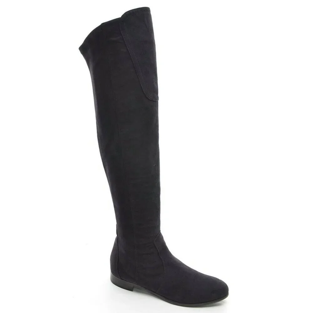 R & Renzi Plum Suede Over the Knee Riding Zip Boots 37